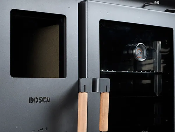 Pack Cocina a Leña Bosca Hestia 90 Burdeo + Kit Base