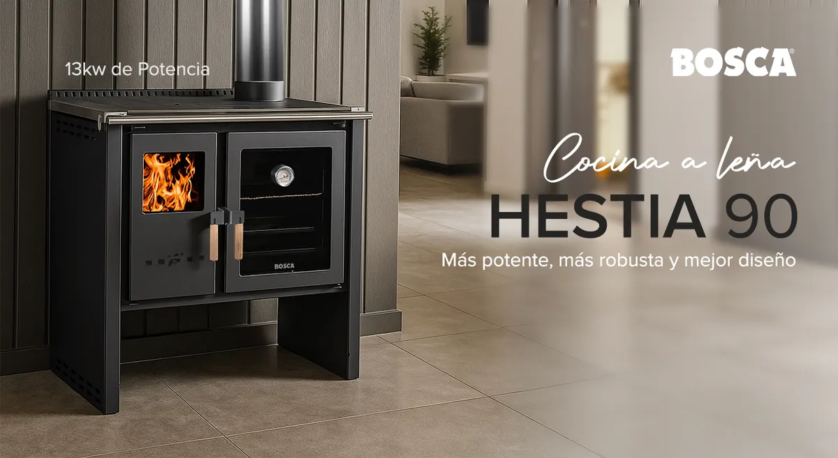 Cocina a leña Hestia 90 charcoal | Easy.cl