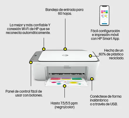 Impresora Hp 2775 Multifuncional Wifi Bluetooth- KOBY INVERSIONES