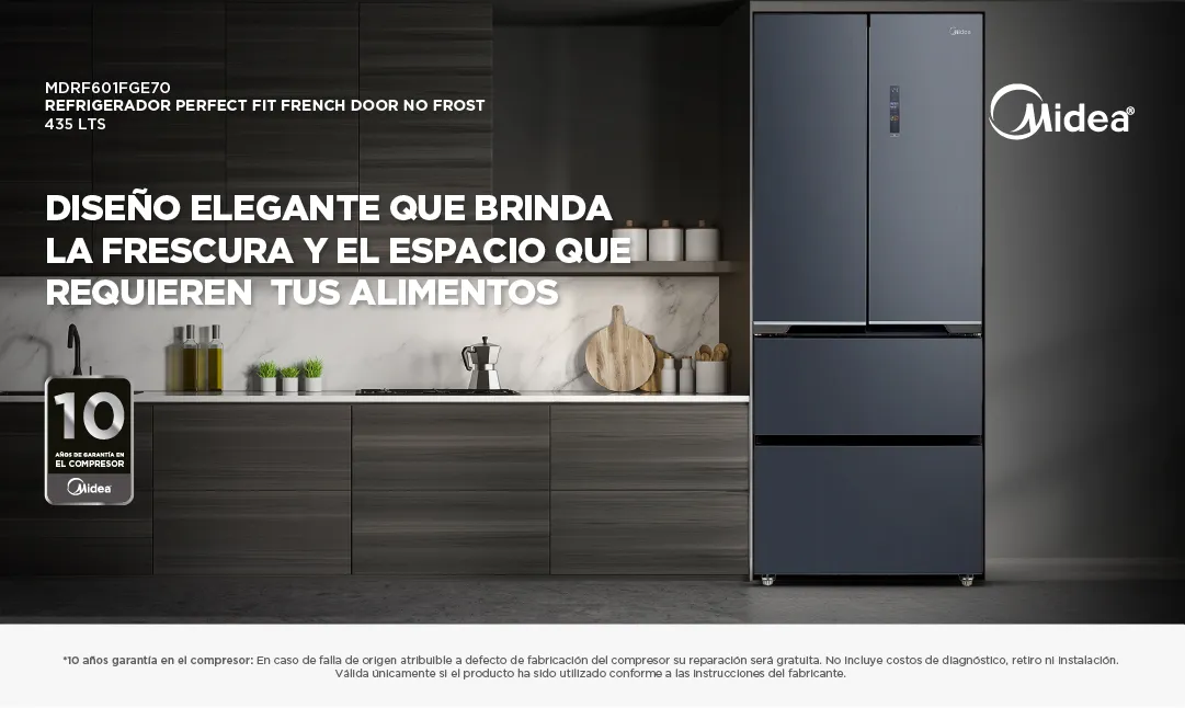 Refrigerador Perfect Fit French Door No Frost 435 lts | Midea