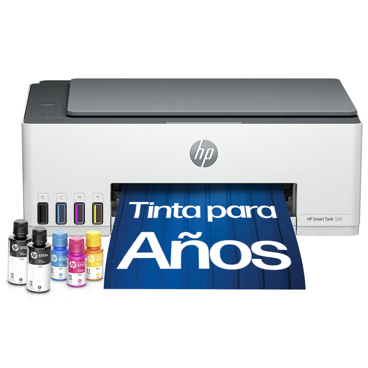 Impresora Todo-en-Uno HP Smart Tank 520, Color, Impresora para