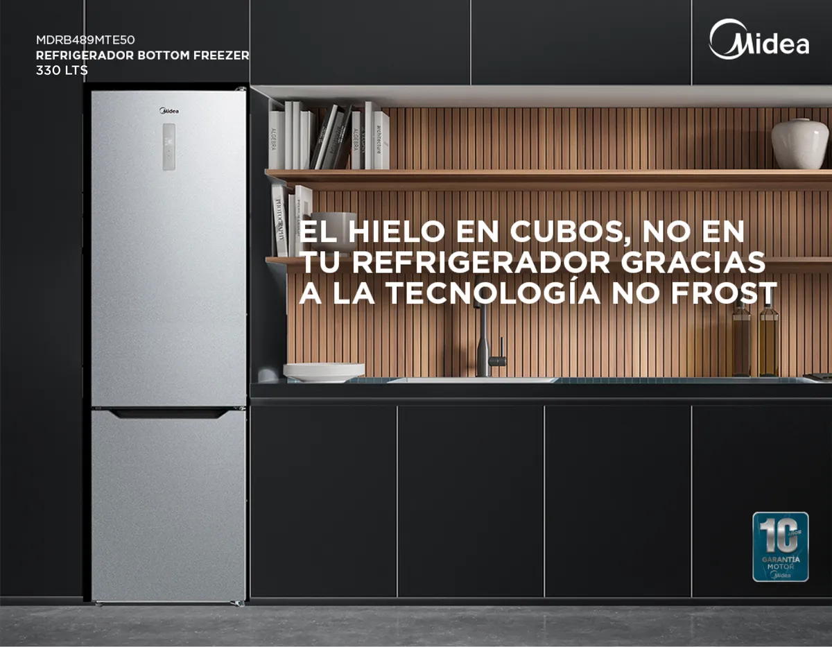Refrigerador 330 litros No Frost Bottom Freezer | Midea