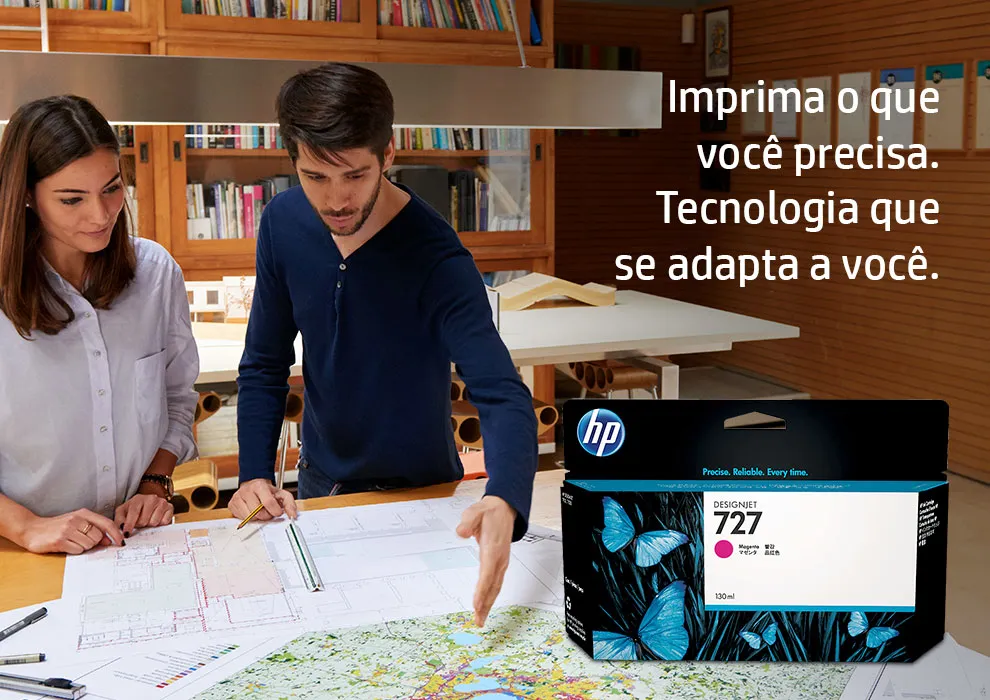 Cartucho de Tinta HP 727 Magenta DesingJet 130ml - (B3P20A) - Loja