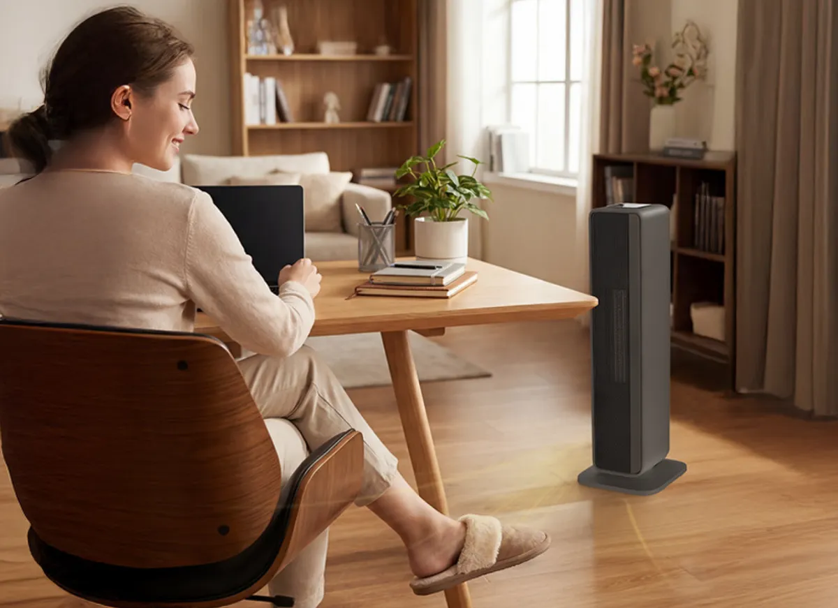 エリーレイ　ブラックヒーター Termoventilador Torre Cerámico 2000W | Midea