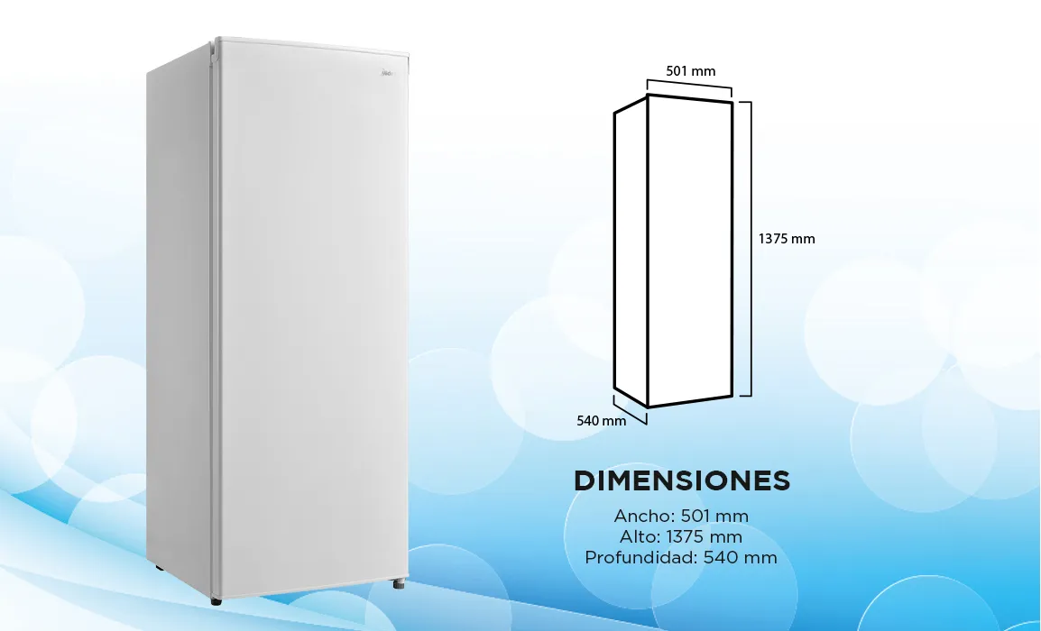 Freezer Vertical Midea MFV-1600B208FN