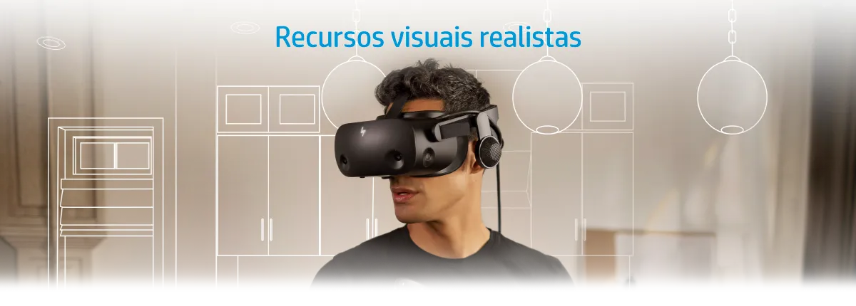 Headset de Realidade Virtual HP Reverb G2 sem controladores de