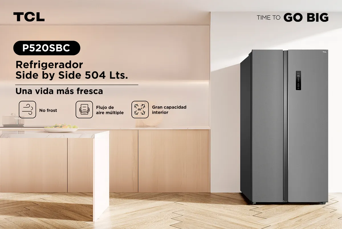 Refrigerador Side By Side TCL 504L P520SBC — TCL.cl