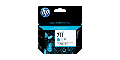 Pacote com 3 Cartuchos de Tinta HP 711 Ciano DesignJet Originais