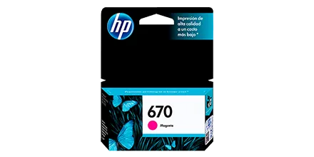 Cartucho de Tinta HP 670 Magenta Original - (CZ115AL) - Tienda HP.com México