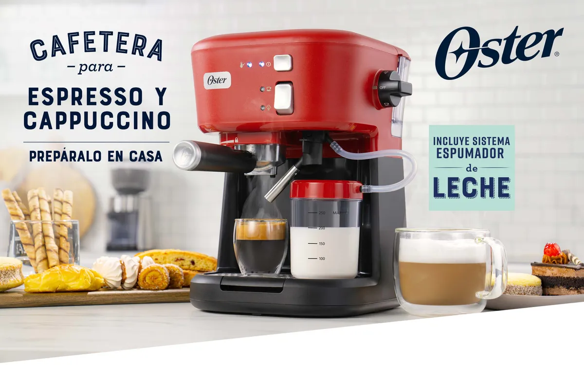 Cafetera Espresso Oster BVSTEM5501R-052 Roja | Abc