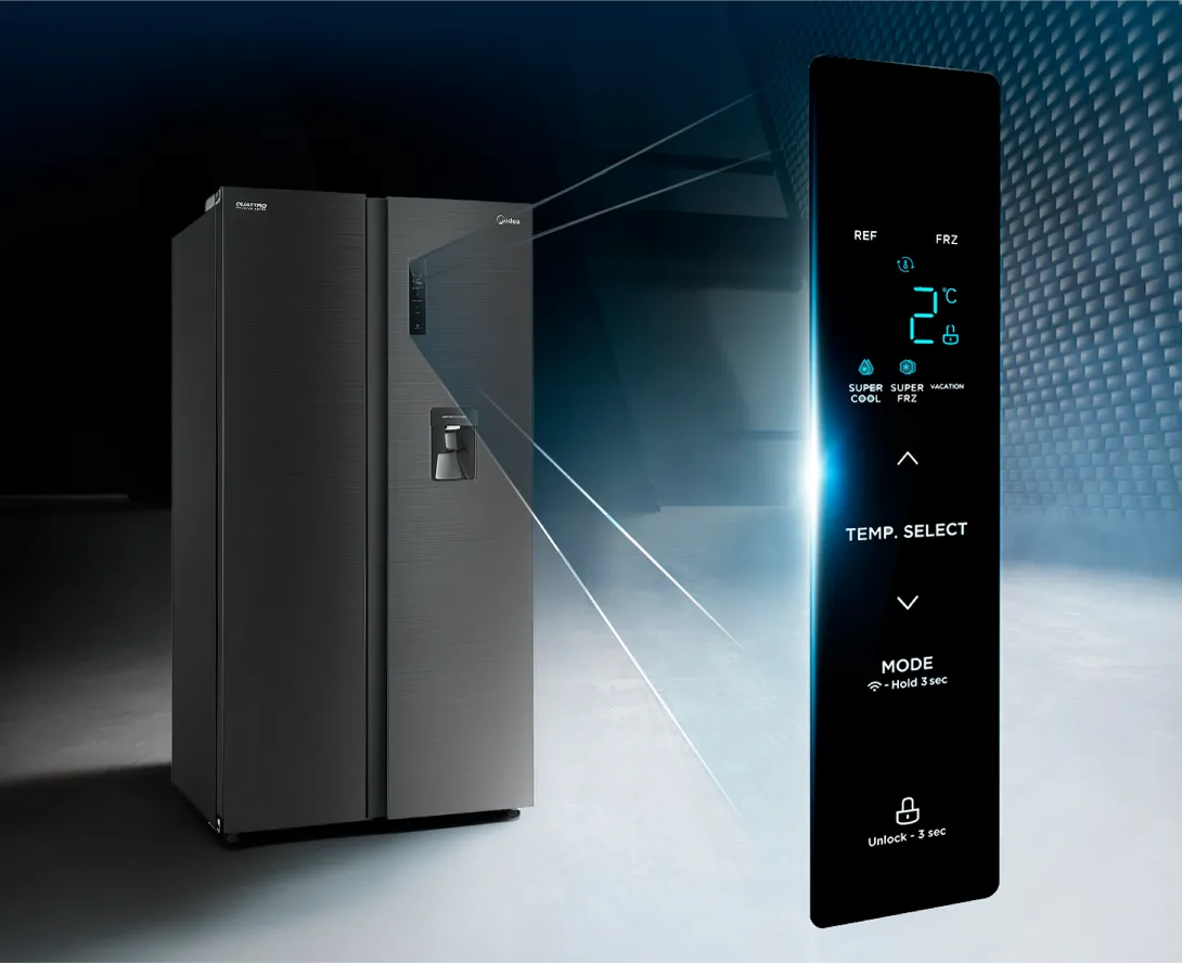 美里ページ Refrigerador Midea Side By Side No Frost Water Dispenser 553 Lts